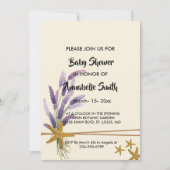 かわいらしシンプルStarfish Baby Shour 招待状 (正面)