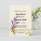 かわいらしシンプルStarfish Baby Shour 招待状 (スタンド正面)