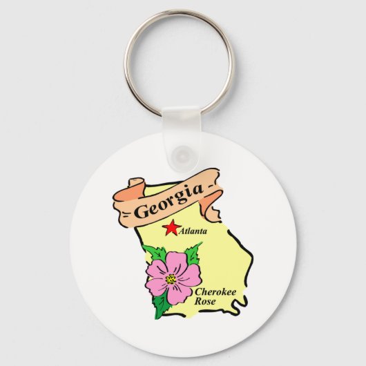 かわいらしジョージアの地図T&G キーホルダー (正面)