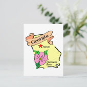 かわいらしジョージアの地図T&G ポストカード (スタンド正面)