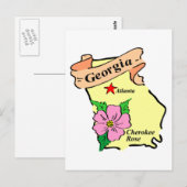 かわいらしジョージアの地図T&G ポストカード (正面/裏面)
