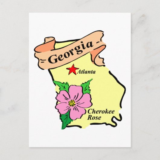 かわいらしジョージアの地図T&G ポストカード (正面)