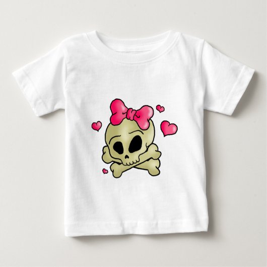 かわいらしスカル ベビーTシャツ (正面)