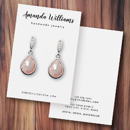 かわいらしスクリプトホワイトイヤリング表示カード