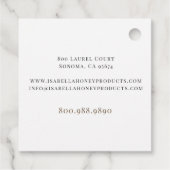 かわいらしスクリプト署名金ゴールドBee Skincare製品 フェイバータグ (裏面)