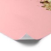 かわいらしスタイリッシュガーリー金ゴールド ポスター (角)