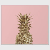 かわいらしスタイリッシュガーリー金ゴールド ラッピングペーパー (フラット)