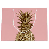 かわいらしスタイリッシュガーリー金ゴールド ラージペーパーバッグ (正面)