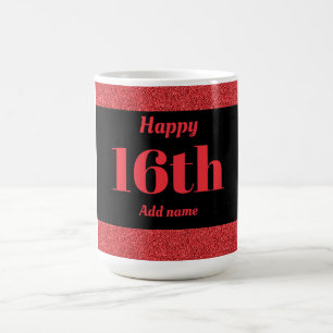 かわいらしスタイリッシュパーソナライズされた誕生日マグギフト16日 コーヒーマグカップ