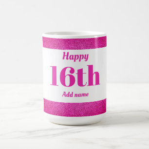 かわいらしスタイリッシュパーソナライズされた誕生日マグギフト16日 コーヒーマグカップ