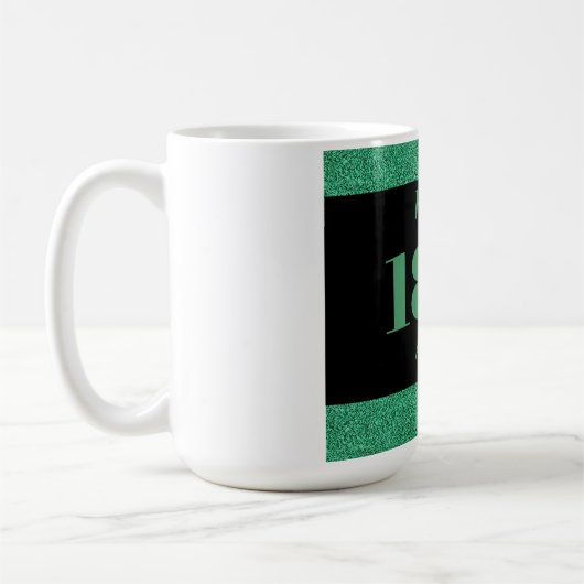 かわいらしスタイリッシュパーソナライズされた誕生日マグギフト18日 コーヒーマグカップ (左)