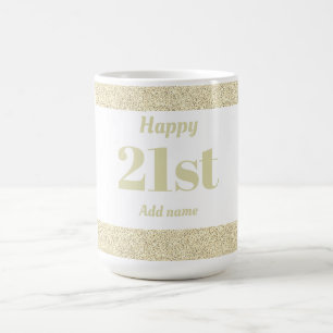 かわいらしスタイリッシュパーソナライズされた誕生日マグギフト21日 コーヒーマグカップ