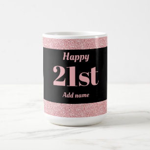 かわいらしスタイリッシュパーソナライズされた誕生日マグギフト21日 コーヒーマグカップ
