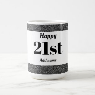 かわいらしスタイリッシュパーソナライズされた誕生日マグギフト21日 コーヒーマグカップ