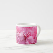 かわいらしスタイリッシュPink Roses名Angelaフローラboho エスプレッソカップ (正面右)