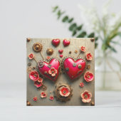 かわいらしスタームパンクバレンタインデー | 写真テンプレート カード (スタンド正面)