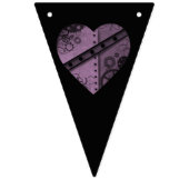 かわいらしステームパ結婚ンクハート バンティングフラッグ (第1の旗)