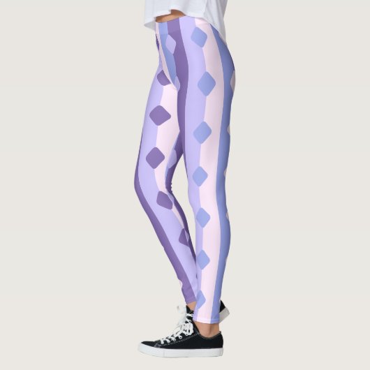 かわいらしストライプダイヤモンド レギンス (左)