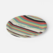 かわいらしストライプ紙プレート ペーパープレート (アングル)