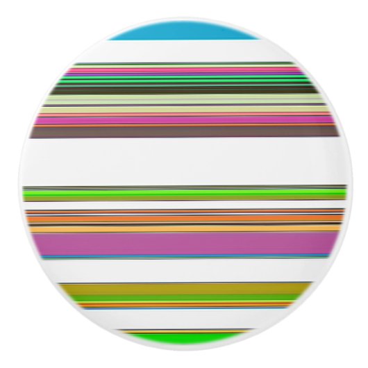 かわいらしストライプ セラミックノブ (正面)