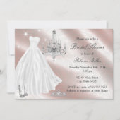 かわいらしス結婚ドレスブライダルシャワー招待状 招待状 (正面)