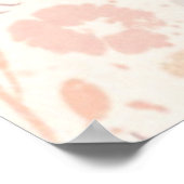 かわいらしソフトフラワーカスタムズベビーネームアート ポスター (角)