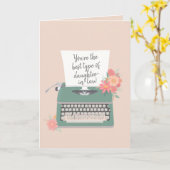 かわいらしタイプライター最高のと花の義理 カード (黄色い花)