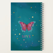 かわいらしタイポグラフィ蝶の名前 ノートブック (裏面)