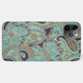 かわいらしターコイズシックレトロペイズリーフローラルパターン Case-Mate iPhoneケース (裏面(横))