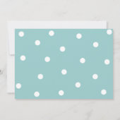 かわいらしターコイズ水玉模様 招待状 (裏面)