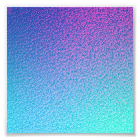 かわいらしターコイズ青グラデーシモダンョン フォトプリント            (正面)