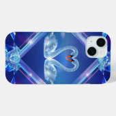 かわいらしダイヤモンドスワンiPhone / iPadケース Case-Mate iPhoneケース (裏面 (横))