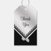 かわいらしダイヤモンド&シルバーボウ60誕生日 ギフトタグ (正面)