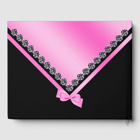 かわいらしダイヤモンド&ピンクボウスウィート16 ゲストブック (裏面)