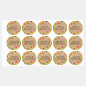 かわいらしチューリガーリーップフローラ名パーソナライズされた学校 ラベル (シート)