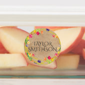 かわいらしチューリガーリーップフローラ名パーソナライズされた学校 ラベル (貼付)