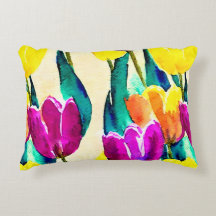 かわいらしチューリ芸術的ップのアートワーク水彩紫色