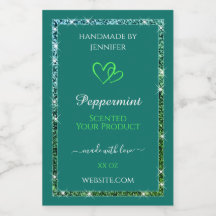 かわいらしティール（緑がかった色）グリーン発光グリッター輝き