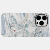 かわいらしティール(緑がかった色)ブルーホワイトターコイズエッジパターン Case-Mate iPhoneケース (裏面 (横))