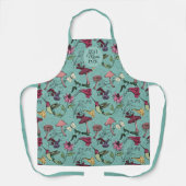 かわいらしティール（緑がかった色）マ最高のマEver Photo Hummingbird エプロン (正面)