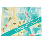 かわいらしティール（緑がかった色） ラージペーパーバッグ (正面)