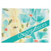 かわいらしティール（緑がかった色） ラージペーパーバッグ (裏面)