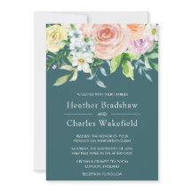 かわいらしティール（緑がかった色）水色フローラ結婚