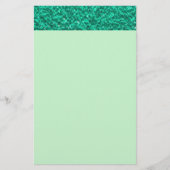 かわいらしティール（緑がかった色）石膏テクスチャ 便箋 (正面)