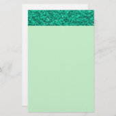 かわいらしティール（緑がかった色）石膏テクスチャ 便箋 (正面/裏面)