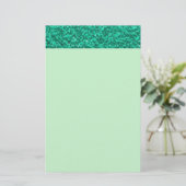 かわいらしティール（緑がかった色）石膏テクスチャ 便箋 (スタンド正面)