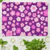 かわいらしデイジーパターユニークンカラフルフローラ キッチンタオル (折り畳み)