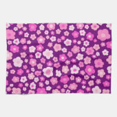 かわいらしデイジーパターユニークンカラフルフローラ キッチンタオル (横)