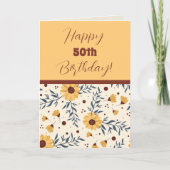 かわいらしデイジーパーソナライズされたAge FunBirthdayカード カード (正面)