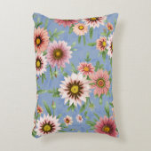 かわいらしデイジーフローラ植物学デザイン アクセントクッション (正面(垂直))